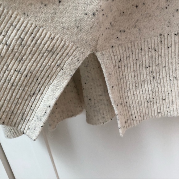 Style & Co cream cardigan open front with black specks front pockets M - Picture 6 of 8